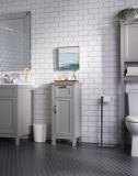 CANVAS Elena 1-Door 1-Drawer Freestanding Bathroom Storage Floor Cabinet, Grey | CANVASnull