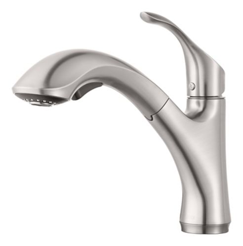 pfister corvo 1 handle pull out kitchen faucet stainless steel