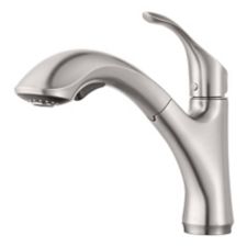 Pfister Corvo 1 Handle Pull Out Kitchen Faucet Stainless Steel