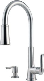 Pfister Mystique 1 Handle Pull Down Kitchen Faucet Stainless