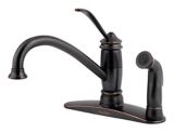 Pfister Brookwood 1-Handle Kitchen Faucet with Side Sprayer, Tuscan Bronze | Pfisternull