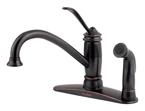 Pfister Brookwood 1-Handle Kitchen Faucet with Side Sprayer, Tuscan Bronze Product image