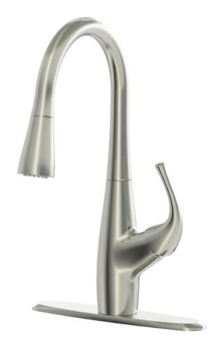 Danze Dellen 1-Handle Pull-Down Kitchen Faucet, Brushed Nickel Product image