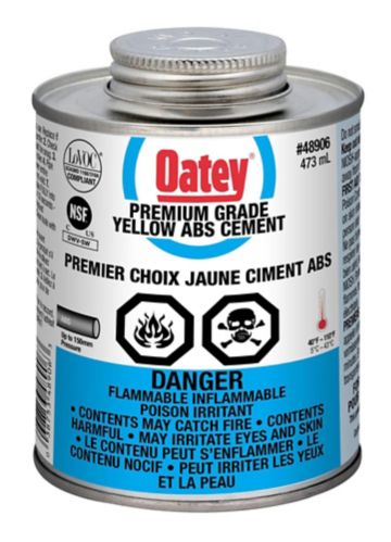 Ciment Oatey pour ABS de qualité supérieure, jaune, 473 mL Image de l’article