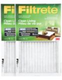 Filtre pour réduction de la poussière 3M Filtrete, milieu de vie pur, MPR 600, 16 x 25 x 1 po, paq. 2 | Filtretenull