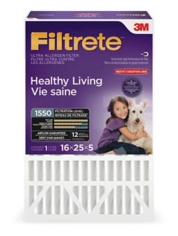 Filtrete 3m Healthy Living Deep Pleat Air Filter 1550 Mpr 16x25x5 In 1 Pk Canadian Tire