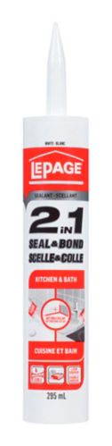 LePage 2-in-1 Seal & Bond Kitchen & Bath Sealant, White, 295-mL Product image