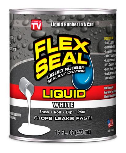 Flex Seal Liquid Rubber Sealant Coating, White, 16-oz Product image