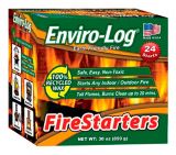 Enviro-Log Indoor/Outdoor Fire Starter, Safe, Non-Toxic, 24-pk | Enviro-Lognull