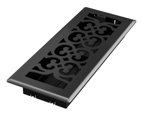 Imperial Victorian Floor Register, Matte Black, 3-in x 10-in Product image