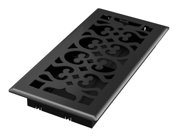 Imperial Victorian Floor Register, Matte Black, 4-in x 10-in Product image