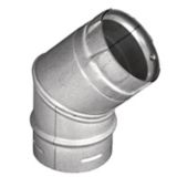 DuraVent Stainless Steel 45-Degree Corner Elbow Stove Pipe, 3-in | Duraventnull