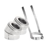 DuraVent DuraPlus Stainless Steel 30-Degree Elbow Stove Pipe Kit, 6-in | Duraventnull