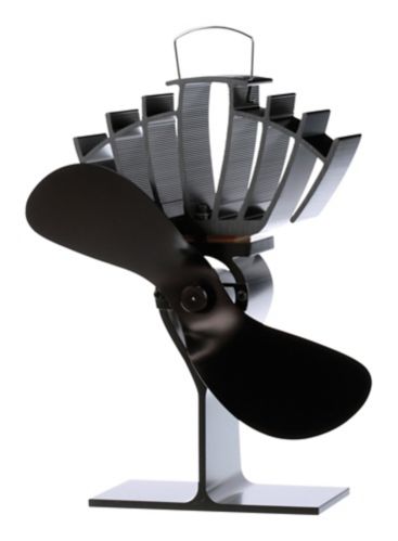 Ventilateur pour poêle à bois alimenté par chaleur format moyen Ecofan Ultra Air, circulation d'air chaud, 125 pi3/min, noir Image de l’article