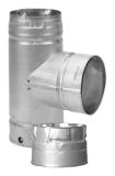 Duravent Endurance Pellet Vent Tee w/ Clean-Out Cap, 4-in, Stainless Steel | Duraventnull
