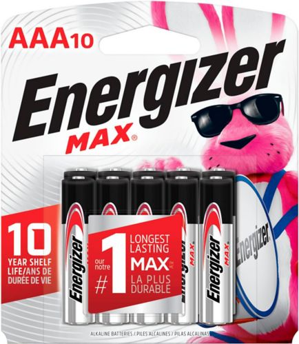 Piles alcalines Energizer Max AAA, paq. 10 Image de l’article