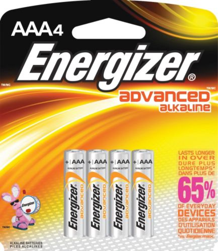 Energizer Advanced Alkaline AAA Batteries, 4-pk Product image