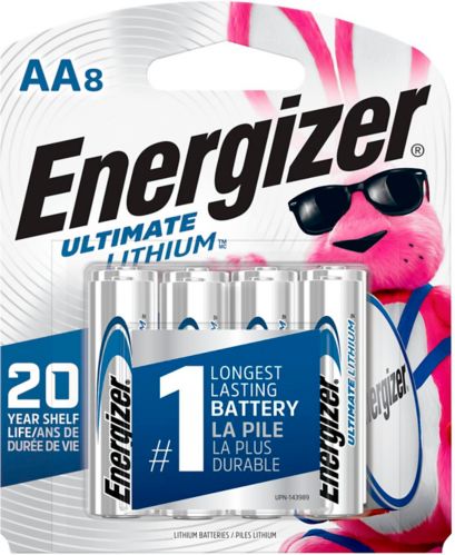 Energizer Ultimate Lithium AA8 Battery, 8-pk Product image