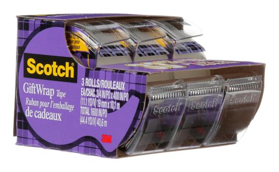 Scotch® GiftWrap Tape, 0.75-in, 3-pk Product image