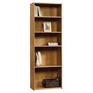 Adjustable Shelf Bookcase Bookshelf, Sauder Beginnings 5 Shelf Bookcase Cinnamon Cherry Red