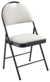 For Living Designer Hi Back Folding Chair White