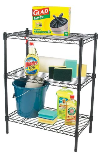 For Living 3-Tier Wire Shelf, Black Product image