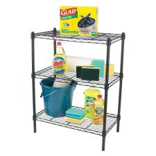 For Living 3 Tier Wire Shelf Black