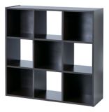 black storage shelf