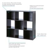 For Living 9-Cube Storage Organizer, Bookcase/Bookshelf, Black Oak Finish | FOR LIVINGnull