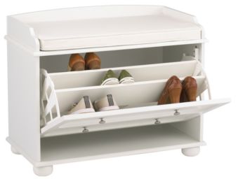 For Living White Shoe Cabinet With Bench Canadian Tire