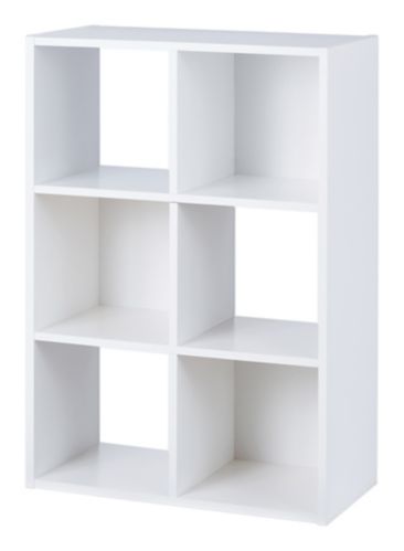 Meuble de rangement à 6 cubes For Living, bibliothèque, blanc Image de l’article