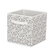 CANVAS Fabric Drawer Cube Basket, White & Grey Tiled