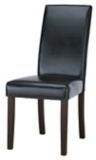 CANVAS  Bonded Leather Upholstered  Dining Chair With Solid Wood Legs, Black | CANVASnull