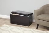 For Living Folding Storage Ottoman/Bench With Padded Seat, Espresso Brown | FOR LIVINGnull