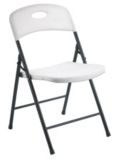 Chaise pliante en résine For Living, blanc  Canadian Tire
