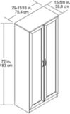 System Build 2-Framed Door Storage Cabinet, White | System Buildnull