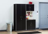 System Build 2 Door Black Storage Floor Cabinet, 72-in | System Buildnull