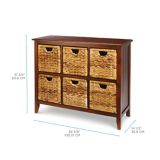 For Living Verona Basket Front 6-Drawer Storage Chest/Dresser, Espresso Finish | FOR LIVINGnull