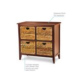 For Living Verona Basket Front 4-Drawer Storage Chest/Dresser, Espresso Finish | FOR LIVINGnull