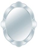 Miroir ovale biseauté Tiffany | FOR LIVINGnull