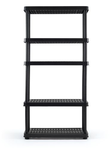 Certified Adjustable 5-Shelf Resin Rack, 36-in x 14-in x 72-in Product image