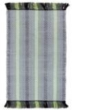 Valley Grey/Black Cotton Texture Rug, 20 x 30-in