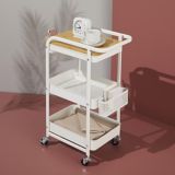 type A Engrained 3-Tier Utility Cart, White | TYPE Anull