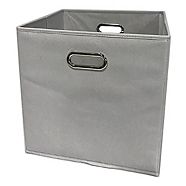 CANVAS Fabric Cube Basket, 13-in x 13-in