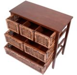 For Living Wood Wicker 3 Drawer Storage Chest Dresser With Leather Pulls Walnut Finish Canadian Tire