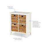 Commode à 4 tiroirs en bois panier avant For Living Verona, blanc | FOR LIVINGnull