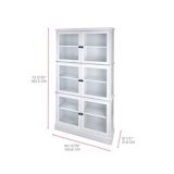 CANVAS Evelyn 6-Door Glass Front Freestanding Kitchen Pantry/Storage Cabinet, White | CANVASnull
