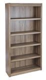 Sauder County Line 5-Tier Adjustable Shelf Bookcase/Bookshelf, Salt Oak Finish | Saudernull