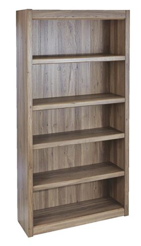 Sauder County Line 5-Tier Adjustable Shelf Bookcase/Bookshelf, Salt Oak Finish Product image