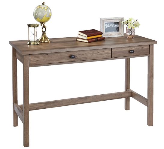 Sauder County Line 2-Drawer Home Office Writing Console Desk/Table, Salt Oak Finish Product image